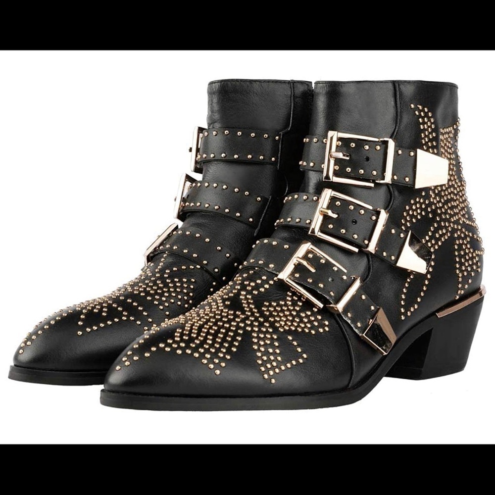 Susanna Studded Buckle Bootie, Size 38